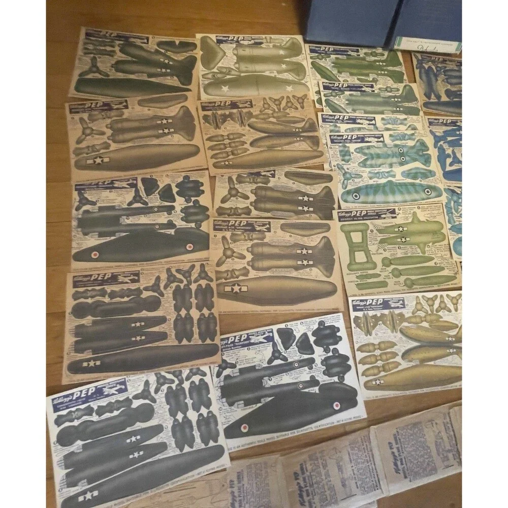 1944 Kellogg’s PEP Model War Plane Series Complete 26 Plane Collection WWII